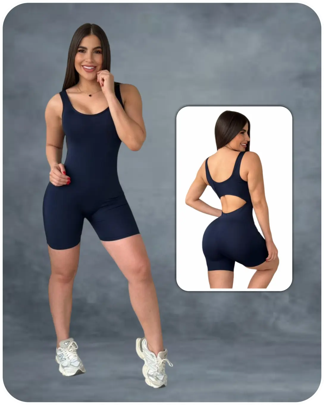 Enterizo Corto Liso Esqueleto - BF