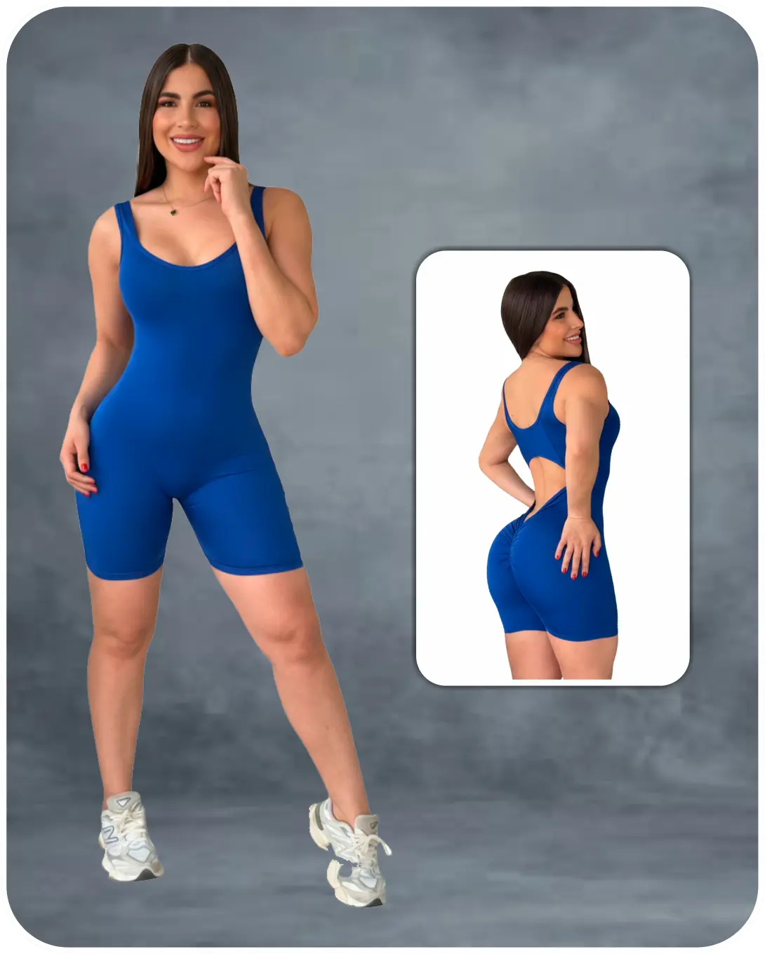 Enterizo Corto Liso Esqueleto - BF
